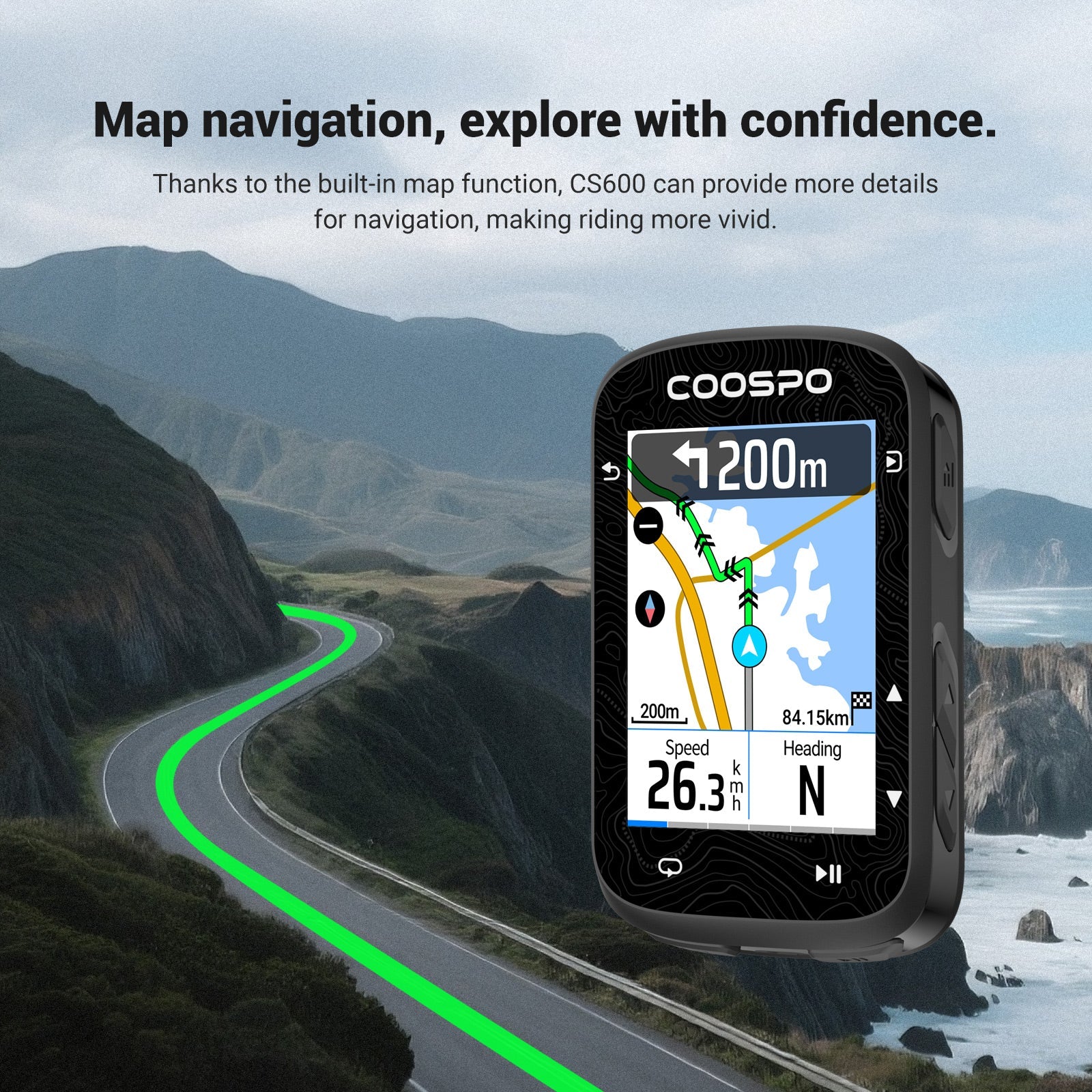 【新品未開封】Coospo CS600 サイクルコンピューター BK9 セット Coospo GPS Bike Computer CS600