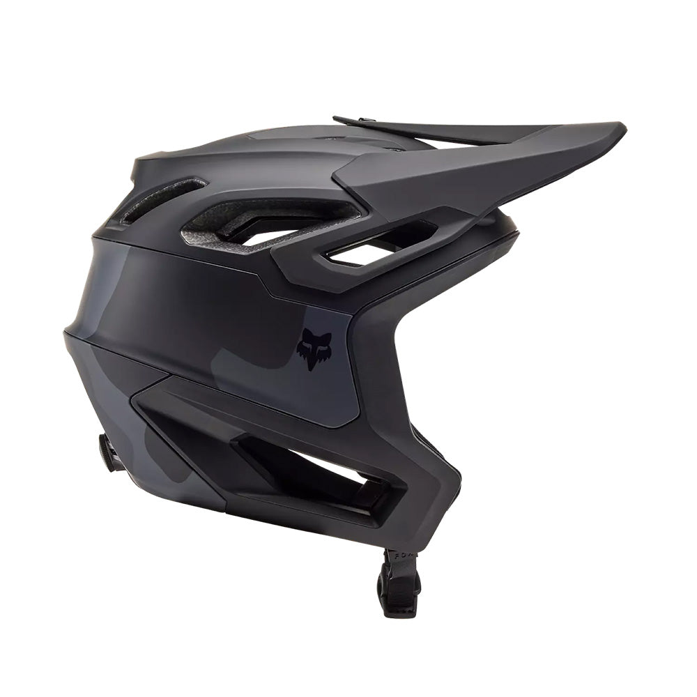helm mtb fox Fox Racing Dropframe Pro Runn Helmet, Black Camo / S